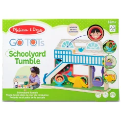 Educators Resource Melissa & Doug GO TOTs Schoolyard Tumble – Interactive Wooden Play Set* Preschool Figures & Playsets|Preschool Education Toys & Activities