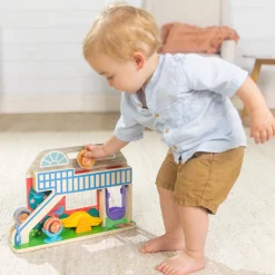 Educators Resource Melissa & Doug GO TOTs Schoolyard Tumble – Interactive Wooden Play Set* Preschool Figures & Playsets|Preschool Education Toys & Activities