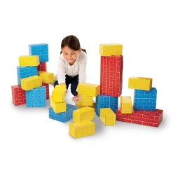 Educators Resource Melissa & Doug Jumbo Cardboard Building Blocks, 24-Piece Colorful Set* Wood & Jumbo Blocks