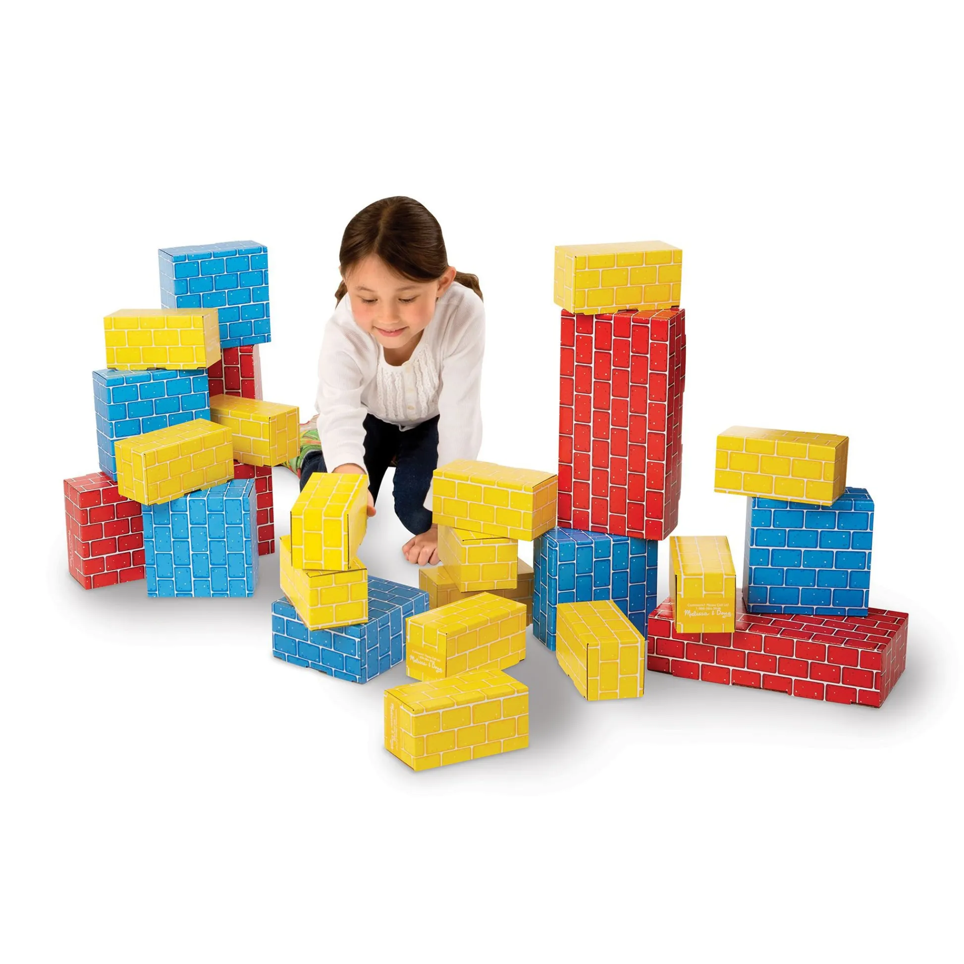 Educators Resource Melissa & Doug Jumbo Cardboard Building Blocks, 24-Piece Colorful Set* Wood & Jumbo Blocks