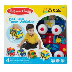 Educators Resource Melissa & Doug K's Kids Pull-Back Vehicle Set – Soft Baby Toy* Developmental Toys