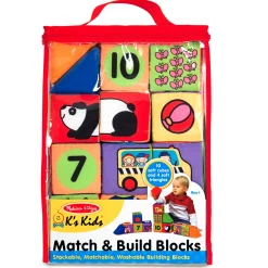 Educators Resource Melissa & Doug Match & Build Soft Blocks – 14-Piece Set* Blocks, Sorting & Stacking Toys