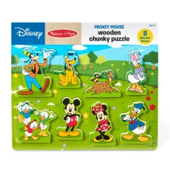 Educators Resource Melissa & Doug Mickey Mouse 8-Piece Wooden Chunky Puzzle* Puzzles
