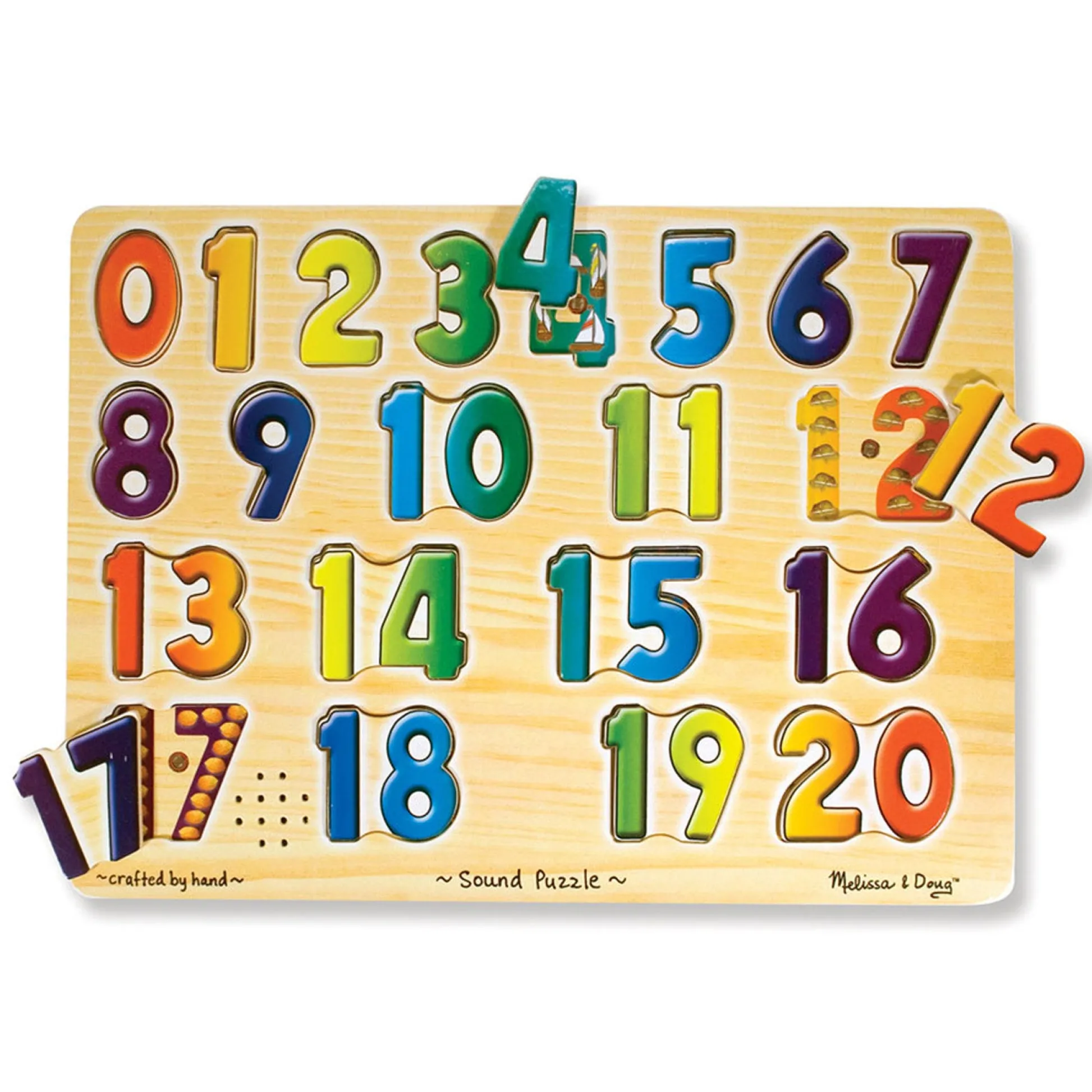 Educators Resource Melissa & Doug Numbers Sound Puzzle - Interactive Counting Toy - 21 Pieces* Puzzles|Preschool Education Toys & Activities