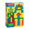 Educators Resource Melissa & Doug 100-Piece Painted Wood Blocks Set - Colorful Building Toy* Wood & Jumbo Blocks