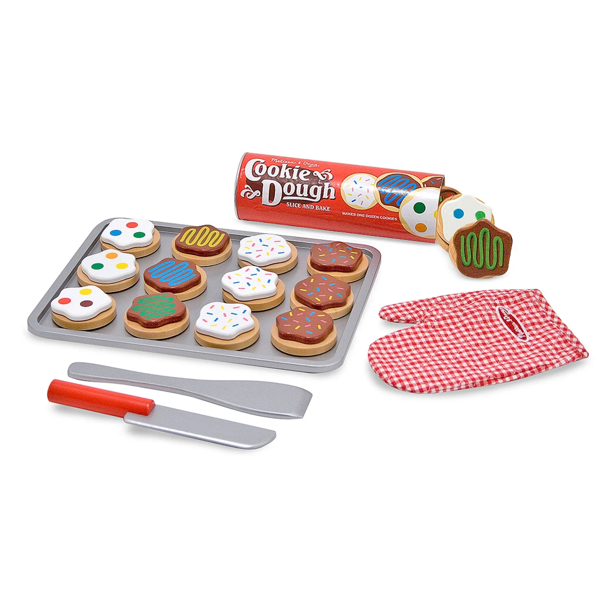 Educators Resource Melissa & Doug 12-Piece Slice and Bake Cookie Play Set* Kitchens & Play Food|Dress Up