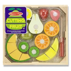 Educators Resource Melissa & Doug 17-Piece Wooden Cutting Fruit Set – Play Food Kitchen Accessory* Kitchens & Play Food|Dress Up