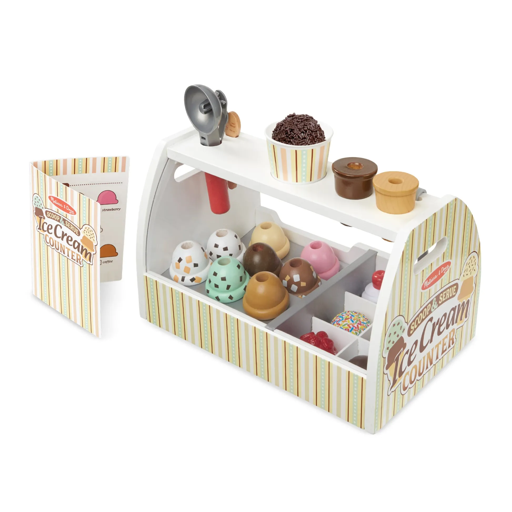 Educators Resource Melissa & Doug 28-Piece Wooden Ice Cream Play Set* Kitchens & Play Food|Dress Up