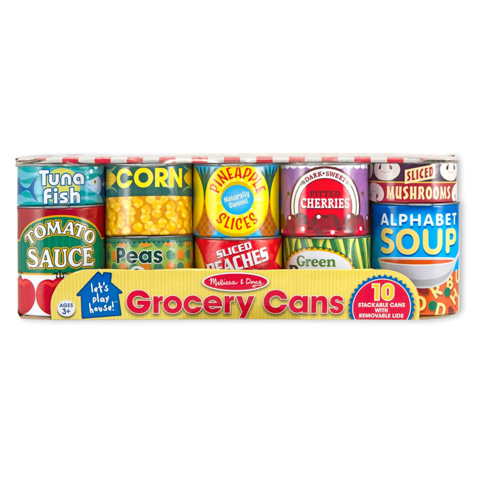 Educators Resource Melissa & Doug Playful Grocery Cans Pretend Play Set - 10 Pieces* Kitchens & Play Food|Dress Up