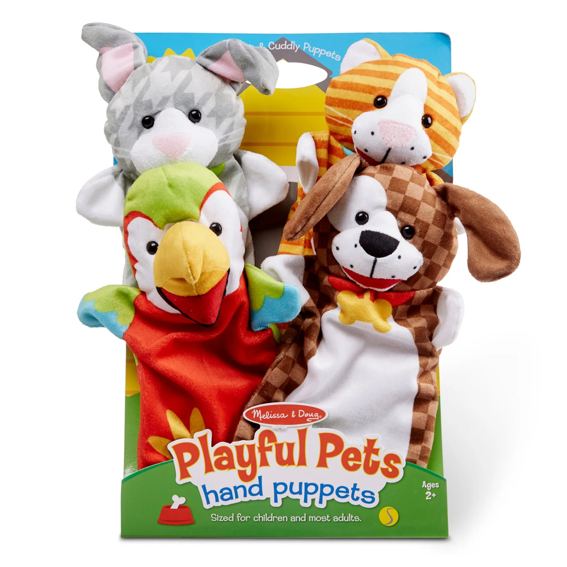 Educators Resource Melissa & Doug Playful Pets Hand Puppet Set - 4 Puppets Included* Puppets & Puppet Theaters|Dress Up