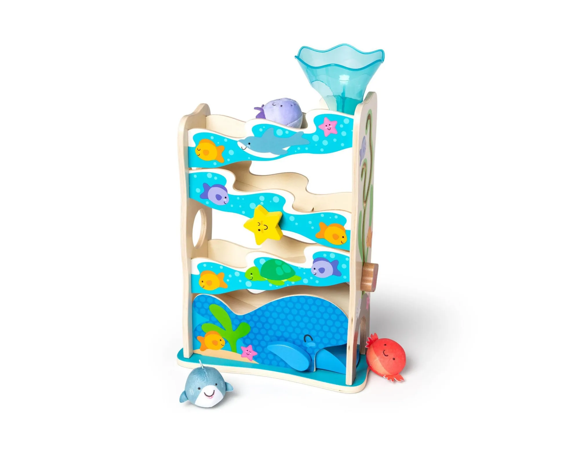 Educators Resource Melissa & Doug Rollables Ocean Slide – Interactive Wooden Toy* Preschool Vehicles|Preschool Education Toys & Activities