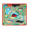 Educators Resource Melissa & Doug Round the Town Road Rug & 4 Wooden Cars Play Set* Preschool Vehicles|Preschool Education Toys & Activities