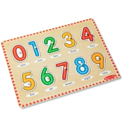 Educators Resource Melissa & Doug See-Inside Numbers Wooden Peg Puzzle - 10 pc* Preschool Education Toys & Activities|Puzzles