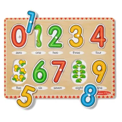 Educators Resource Melissa & Doug See-Inside Numbers Wooden Peg Puzzle - 10 pc* Preschool Education Toys & Activities|Puzzles