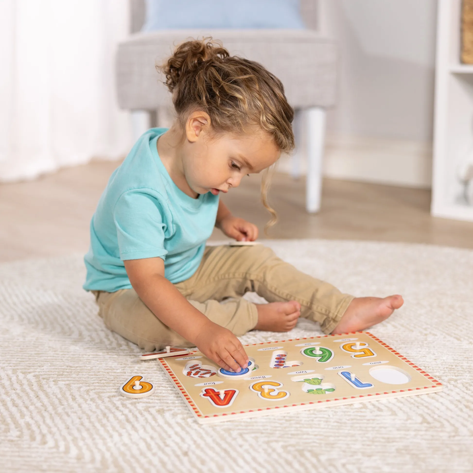 Educators Resource Melissa & Doug See-Inside Numbers Wooden Peg Puzzle - 10 pc* Preschool Education Toys & Activities|Puzzles