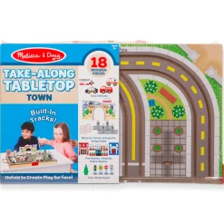 Educators Resource Melissa & Doug Take Along Town Play Set with Wooden Storage Case* Preschool Vehicles|Preschool Education Toys & Activities