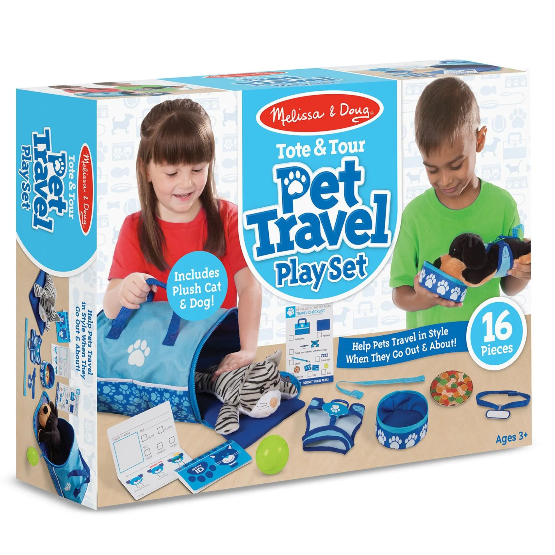 Educators Resource Melissa & Doug Tote & Tour Pet Travel Play Set* Animal Figures|Dress Up