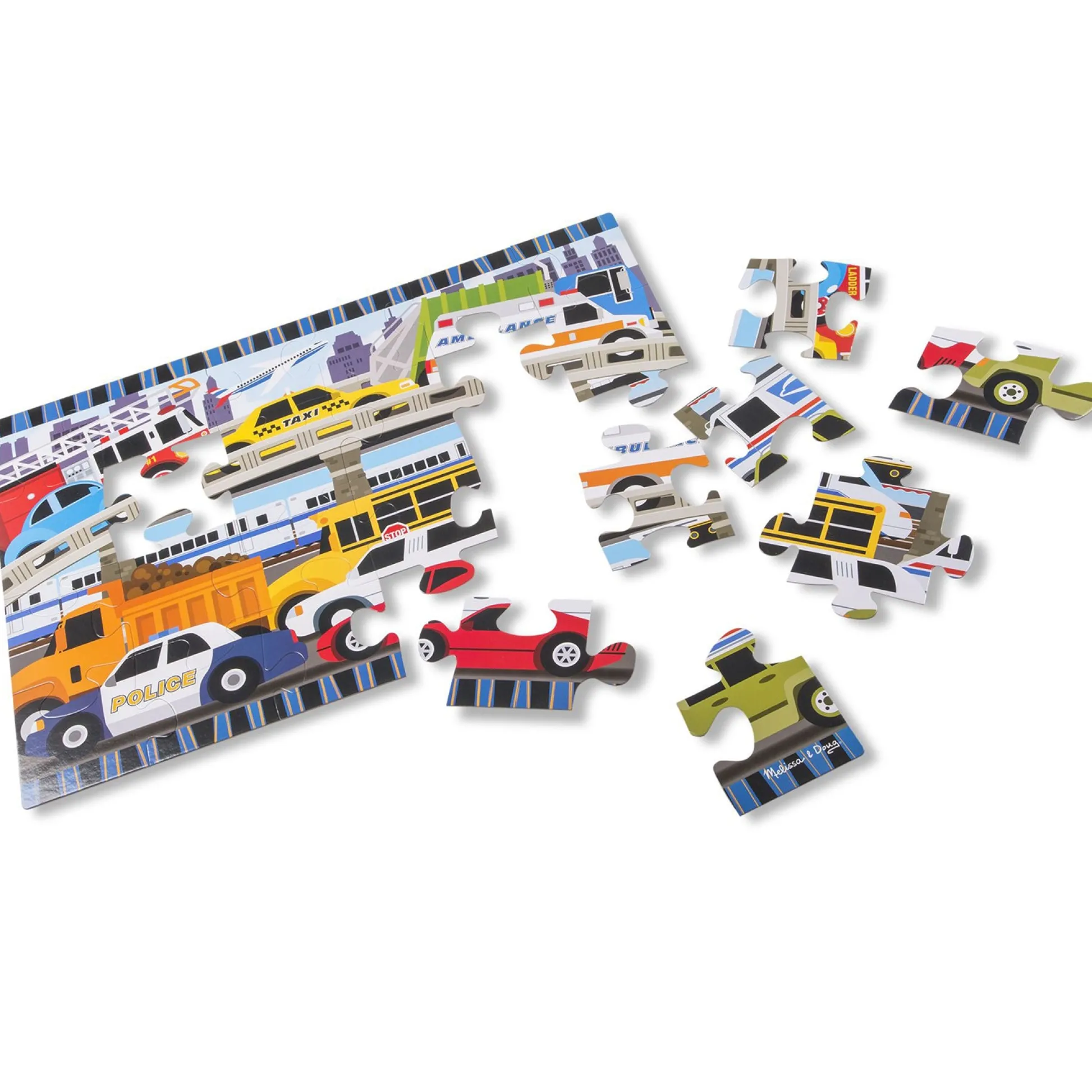 Educators Resource Melissa & Doug Traffic Jam Floor Puzzle - 24 pc* Puzzles