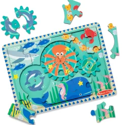 Educators Resource Melissa & Doug Underwater Adventure Wooden Gear Puzzle - Ocean Theme* Puzzles