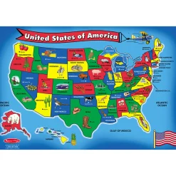 Educators Resource Melissa & Doug U.S. Map Floor Puzzle - 51 Pieces, 2 Pack* Puzzles