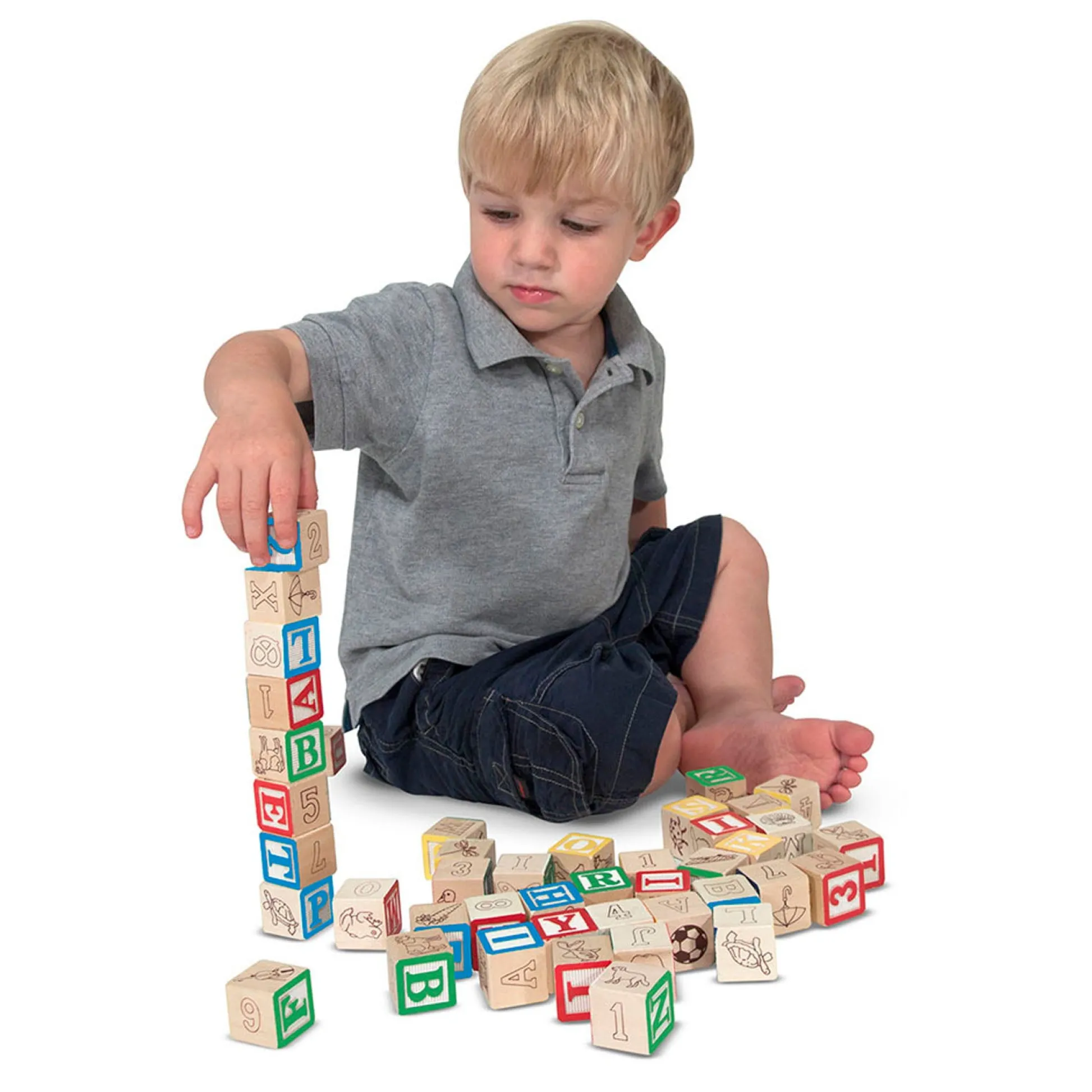 Educators Resource Melissa & Doug Wooden ABC/123 Block Set - 50 Piece Educational Toy* Preschool Education Toys & Activities|Preschool Building Sets & Blocks