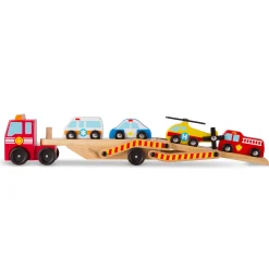 Educators Resource Melissa & Doug Wooden Emergency Vehicle Carrier Set* Playsets & Vehicles