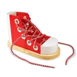 Educators Resource Melissa & Doug Wooden Lacing High-Top Sneaker - Educational Toy* Preschool Education Toys & Activities