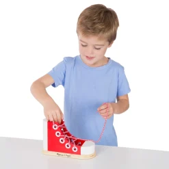 Educators Resource Melissa & Doug Wooden Lacing High-Top Sneaker - Educational Toy* Preschool Education Toys & Activities