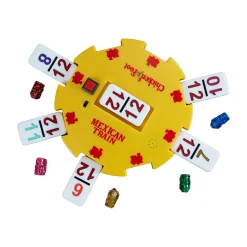 AreYouGame Mexican Train Deluxe Dominoes Set with Bonus Chickenfoot Game* Dominoes & Tiles Games