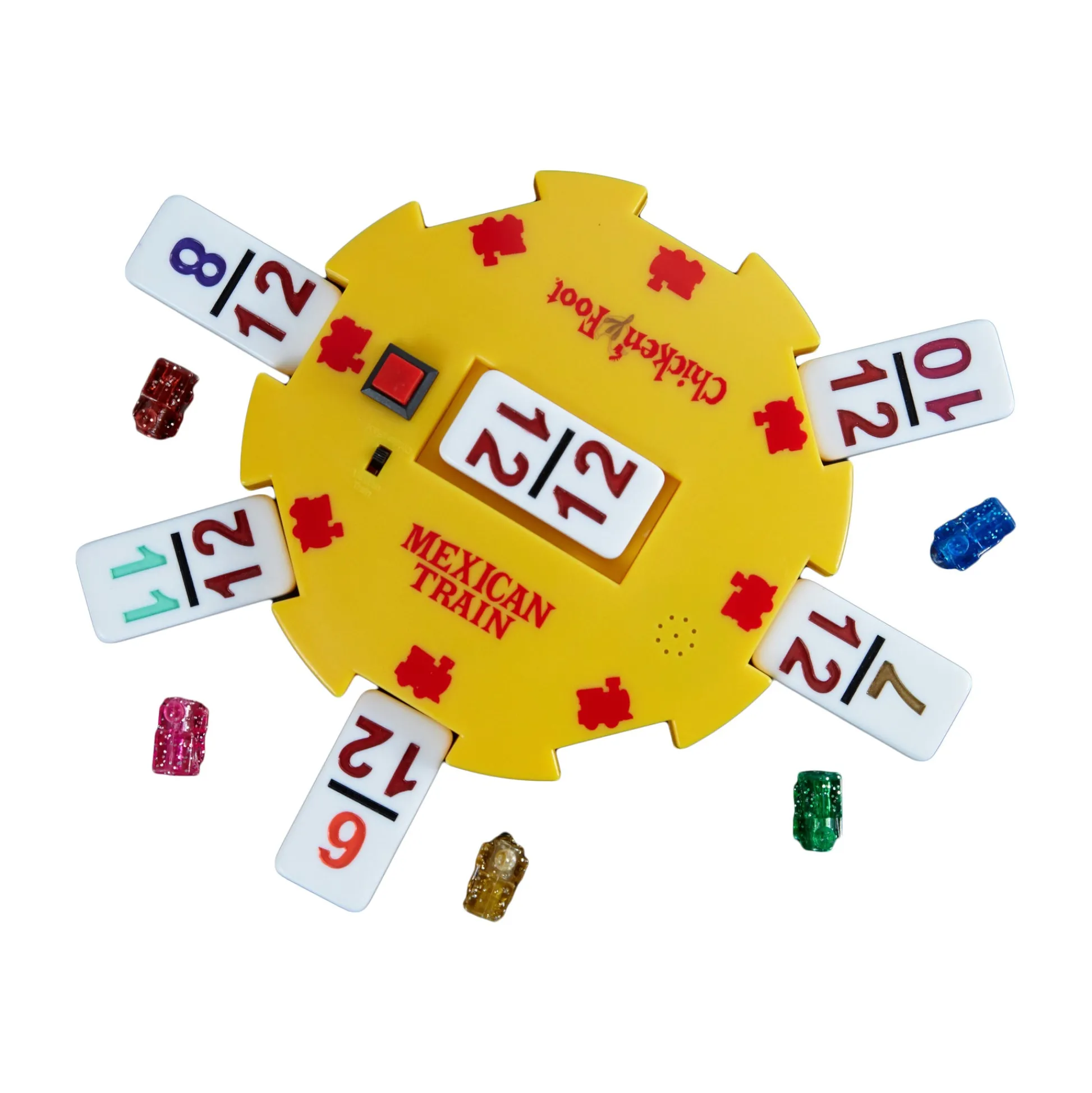 AreYouGame Mexican Train Deluxe Dominoes Set with Bonus Chickenfoot Game* Dominoes & Tiles Games