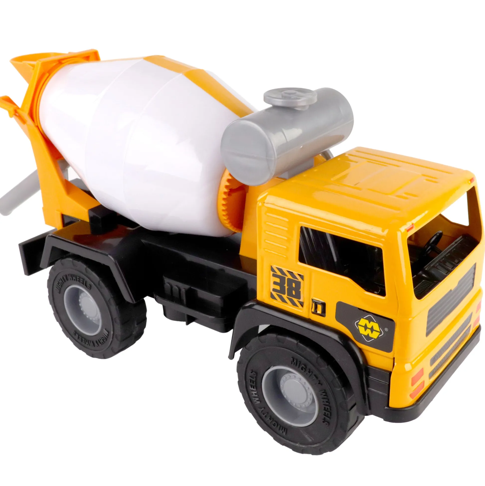Flat River Group Mighty Wheels 16" Cement Mixer Truck with Realistic Sounds and Spinning Drum* Farm & Construction Vehicles