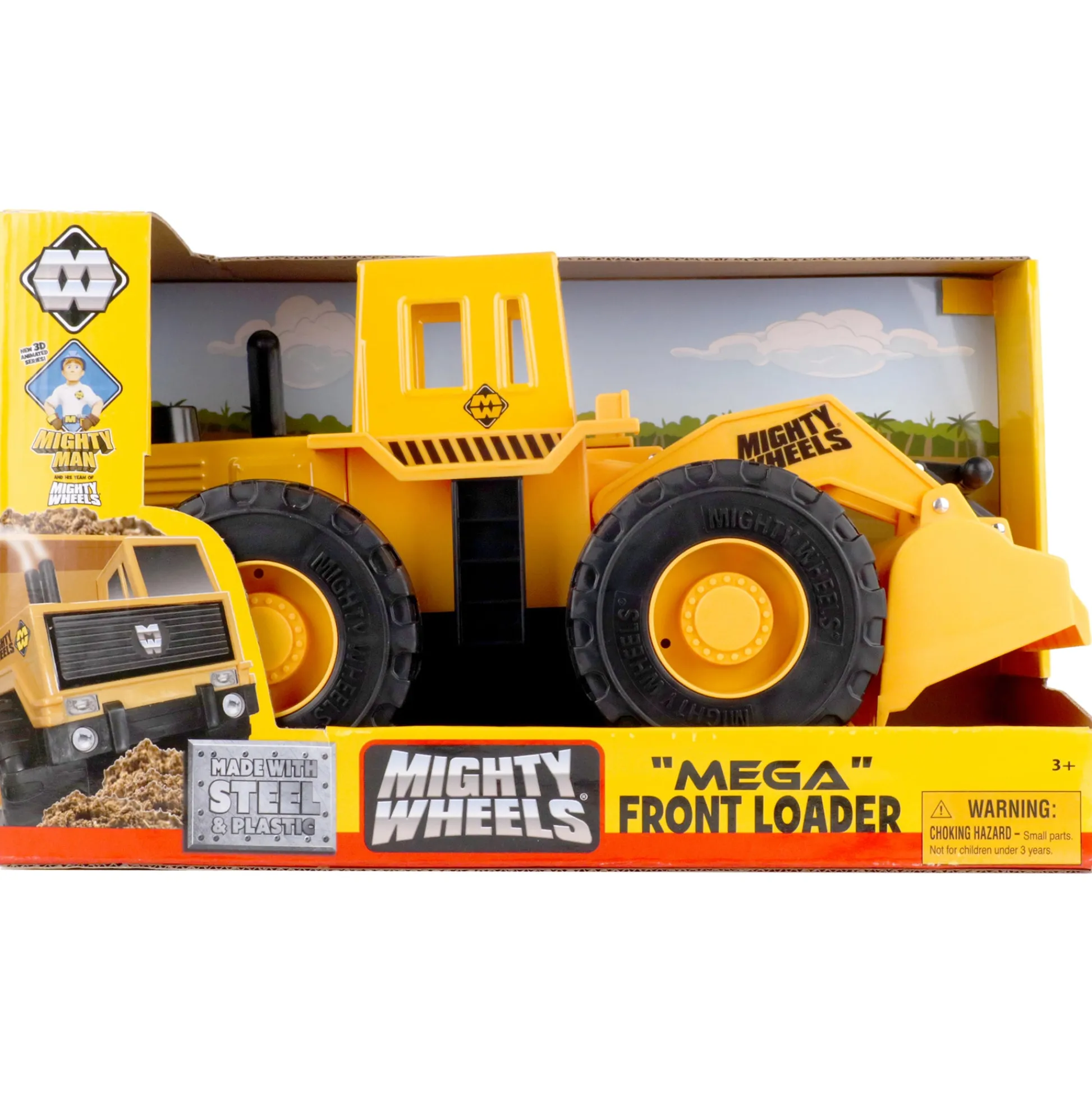 Flat River Group Mighty Wheels 16" Mega Front Loader - Lever Operated, Durable Construction Toy* Farm & Construction Vehicles