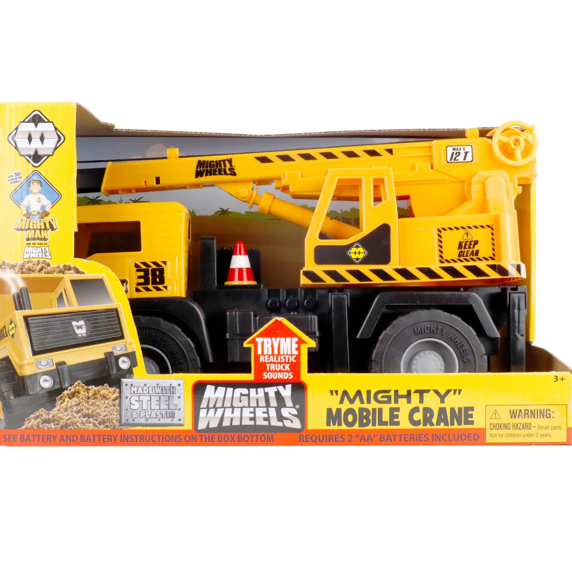 Flat River Group Mighty Wheels 16" Mobile Crane - Interactive Construction Toy* Farm & Construction Vehicles