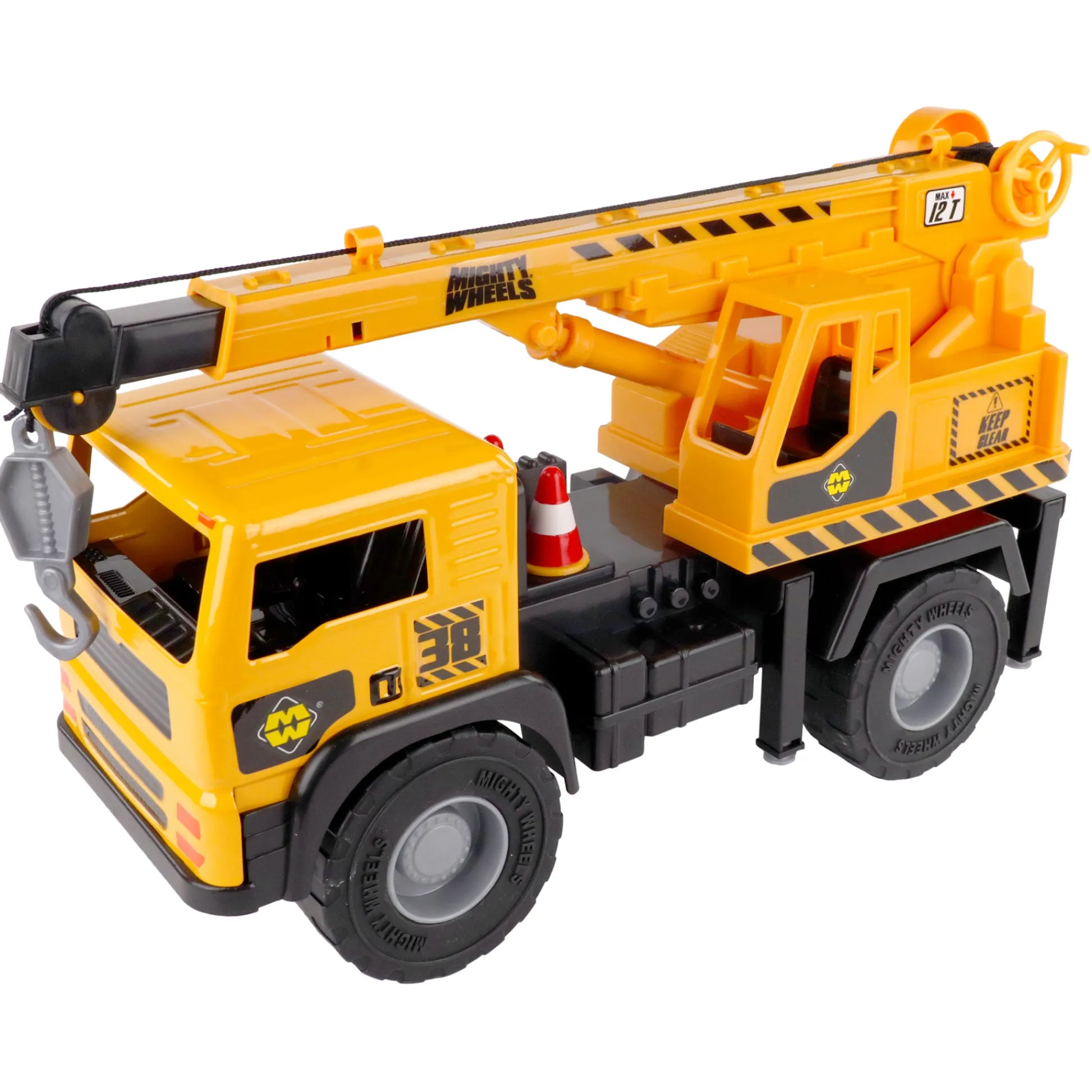 Flat River Group Mighty Wheels 16" Mobile Crane - Interactive Construction Toy* Farm & Construction Vehicles