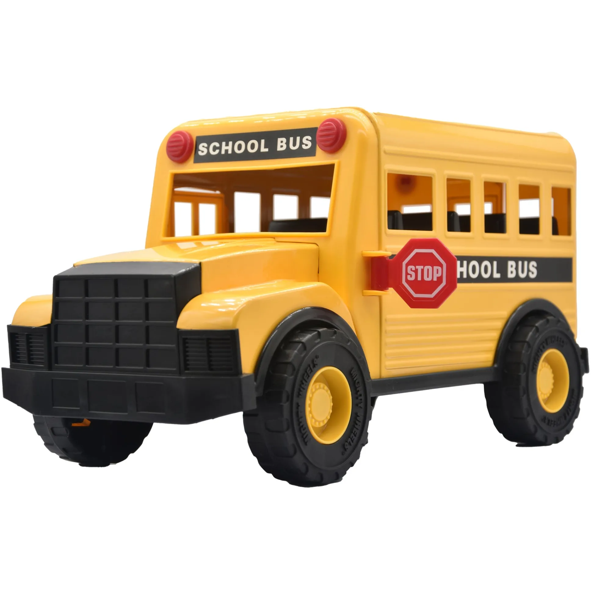 Flat River Group Mighty Wheels 16" Yellow School Bus with Interactive Doors* Preschool Education Toys & Activities|Preschool Vehicles