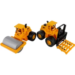 Flat River Group Mighty Wheels Construction Duo Set - 7" Roller & Forklift Play Vehicles* Farm & Construction Vehicles