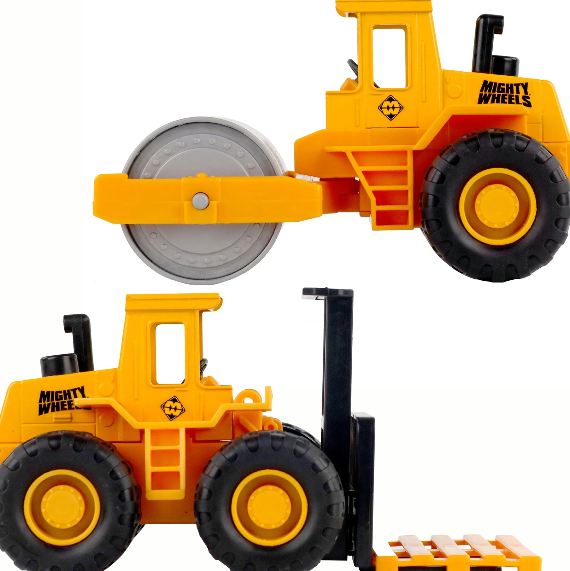 Flat River Group Mighty Wheels Construction Duo Set - 7" Roller & Forklift Play Vehicles* Farm & Construction Vehicles