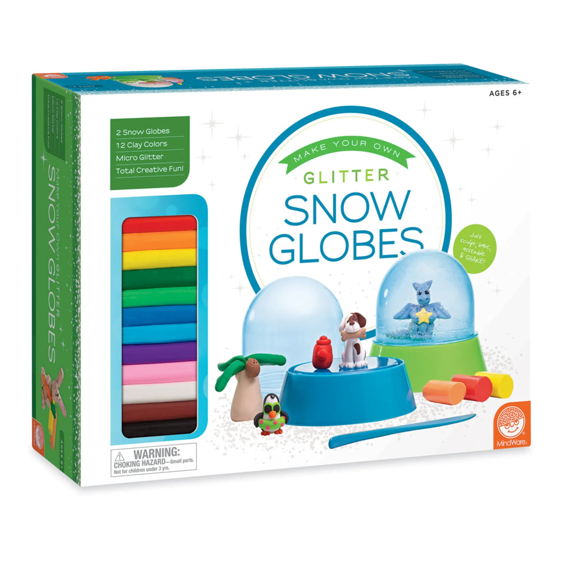 AreYouGame MindWare Creative DIY Glitter Snow Globes Craft Kit* Clay, Dough & Sand Art
