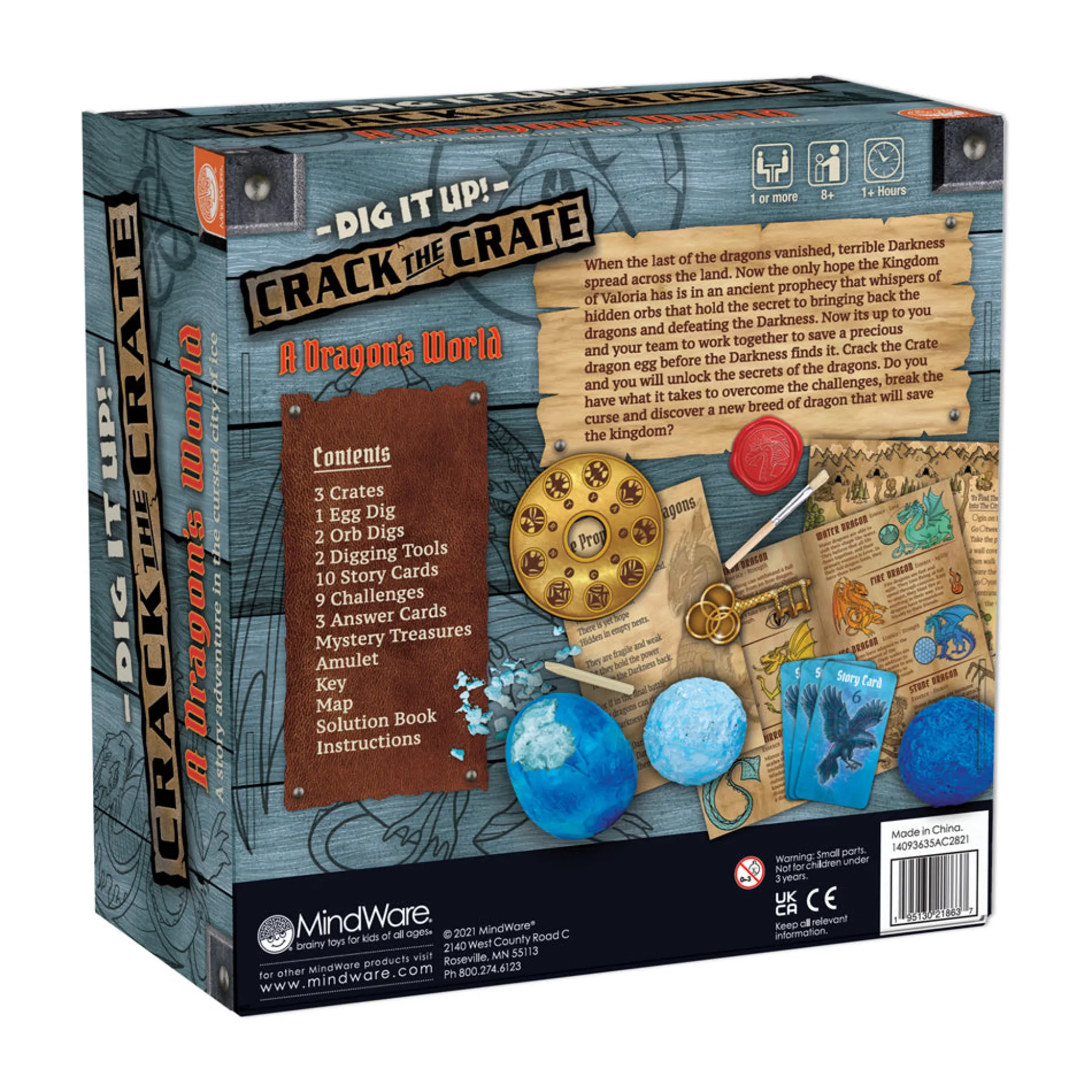 AreYouGame MindWare Dig It Up! - Crack the Crate: Dragon's World Excavation Kit* Board Games|Role-Playing Games