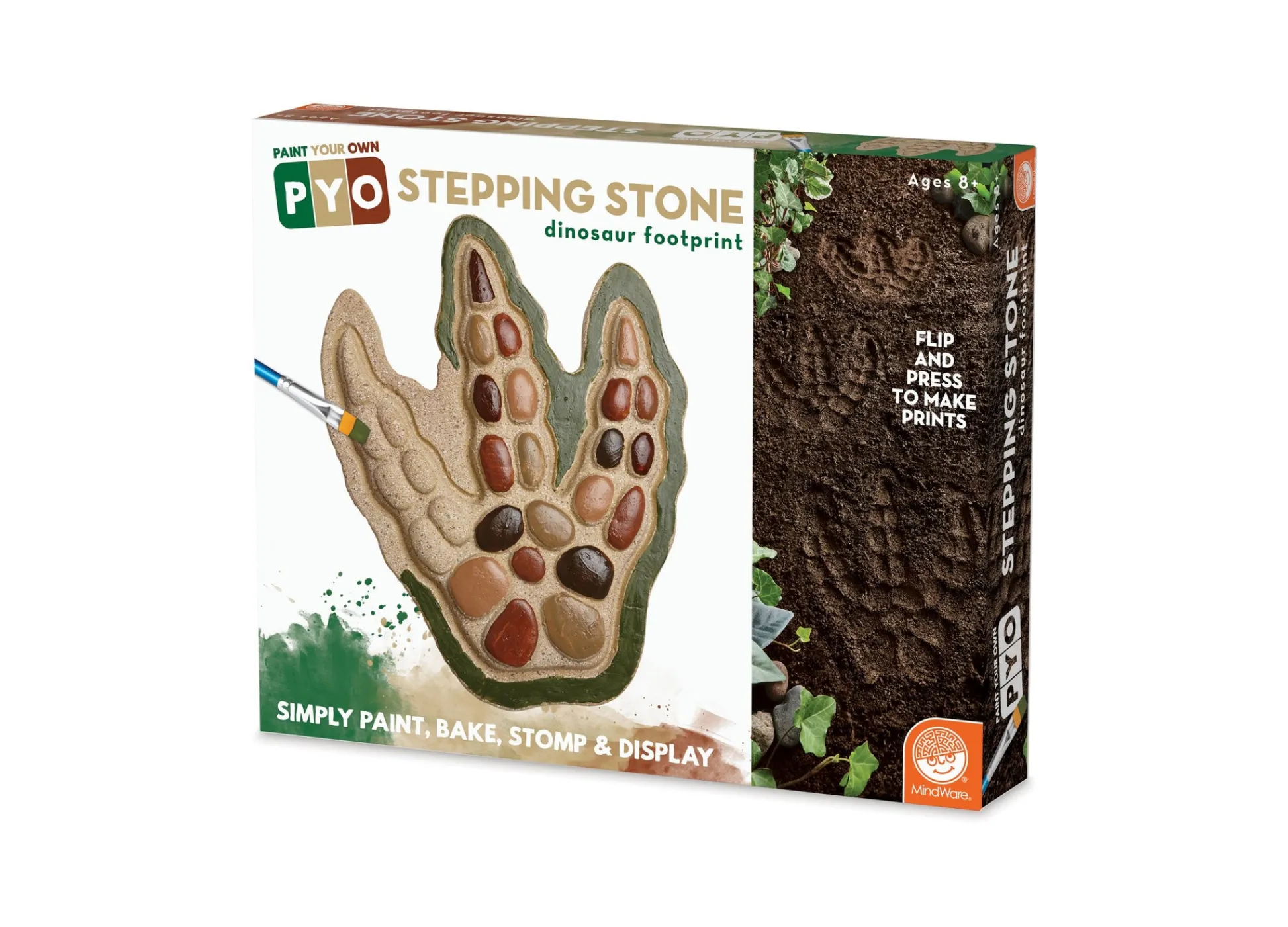 AreYouGame MindWare Dinosaur Footprint Paint-Your-Own Stepping Stone Kit* Crafts & Activities