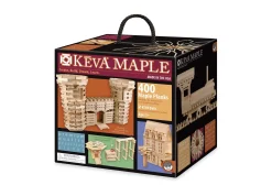 AreYouGame MindWare KEVA Maple 400-Piece Premium Plank Set with Guidebook and Canvas Tote* Wood & Jumbo Blocks
