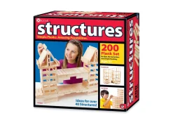 AreYouGame MindWare KEVA Structures 200 Pine Plank Set - STEM Building Toy* Wood & Jumbo Blocks