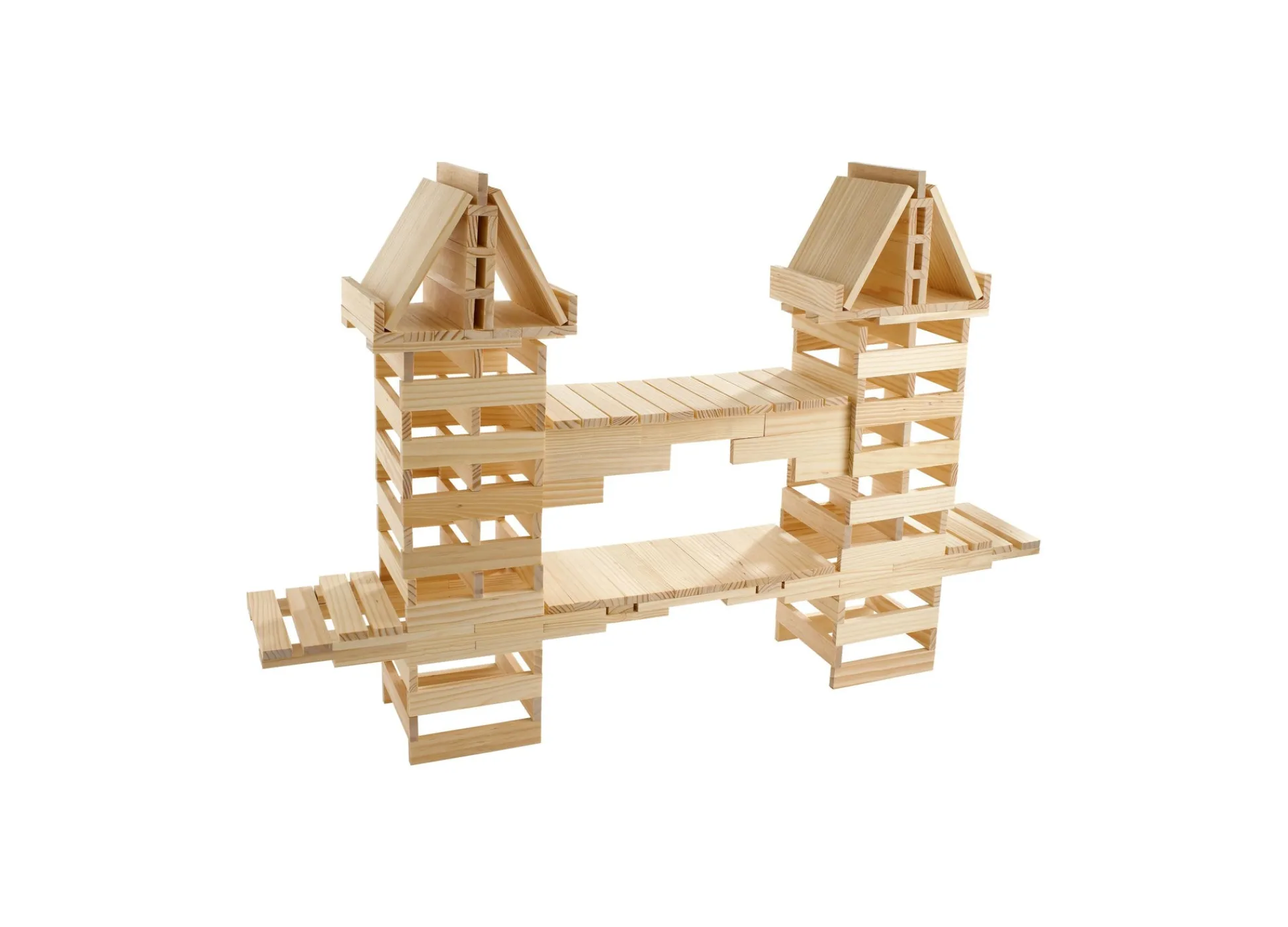 AreYouGame MindWare KEVA Structures 200 Pine Plank Set - STEM Building Toy* Wood & Jumbo Blocks