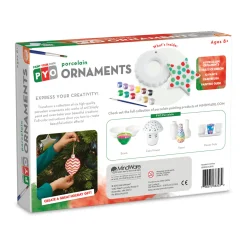 AreYouGame MindWare Paint Your Own Porcelain Christmas Ornaments Craft Kit* Drawing, Color & Painting