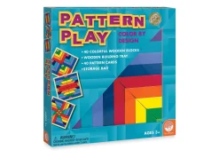 AreYouGame MindWare Pattern Play Colorful Wooden Blocks and Tray Set* Wood & Jumbo Blocks