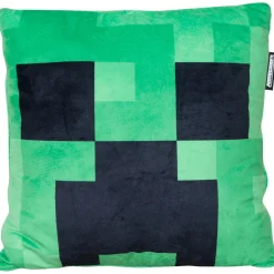 Flat River Group Minecraft Creeper Decorative Throw Pillow - Vibrant Green, 14.96"* Stuffed Animals|Stuffed Animals & Plush Toys