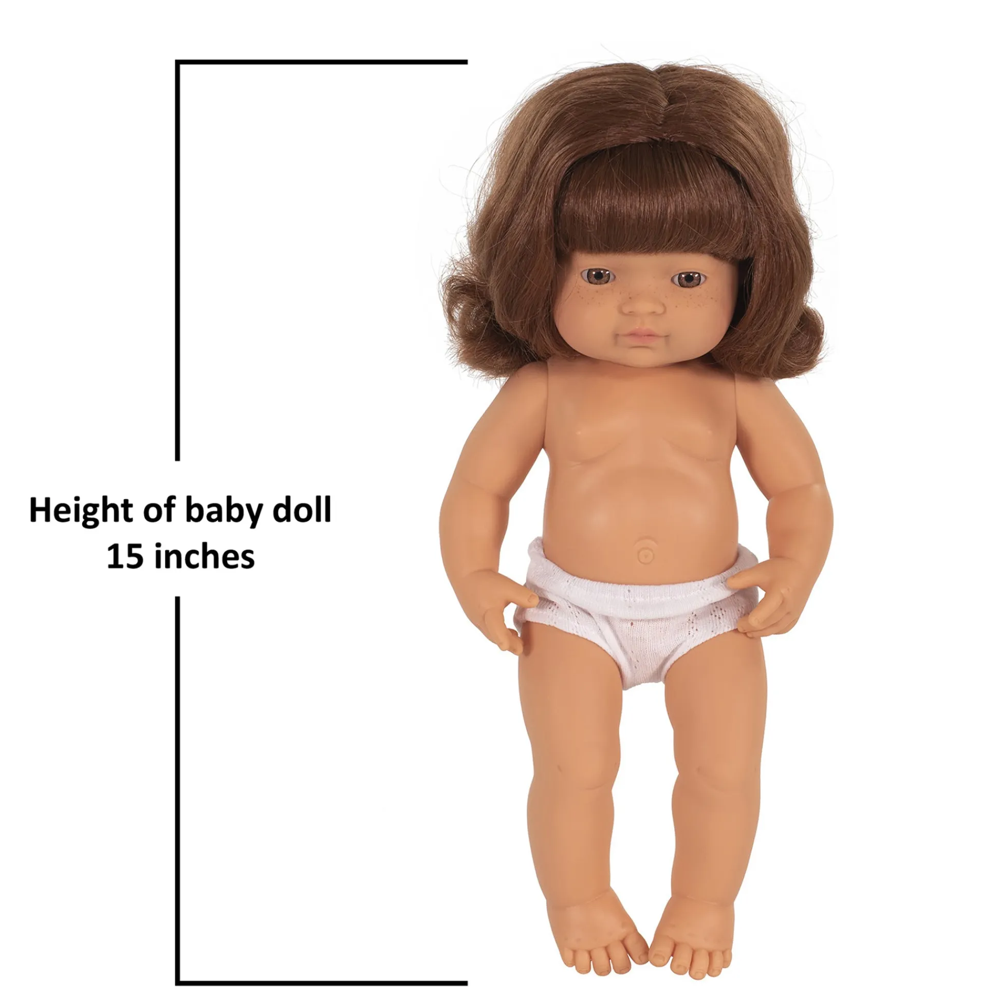 Educators Resource Miniland 15 inch Baby Doll with Red Hair* Baby Dolls|Stuffed Animals & Plush Toys