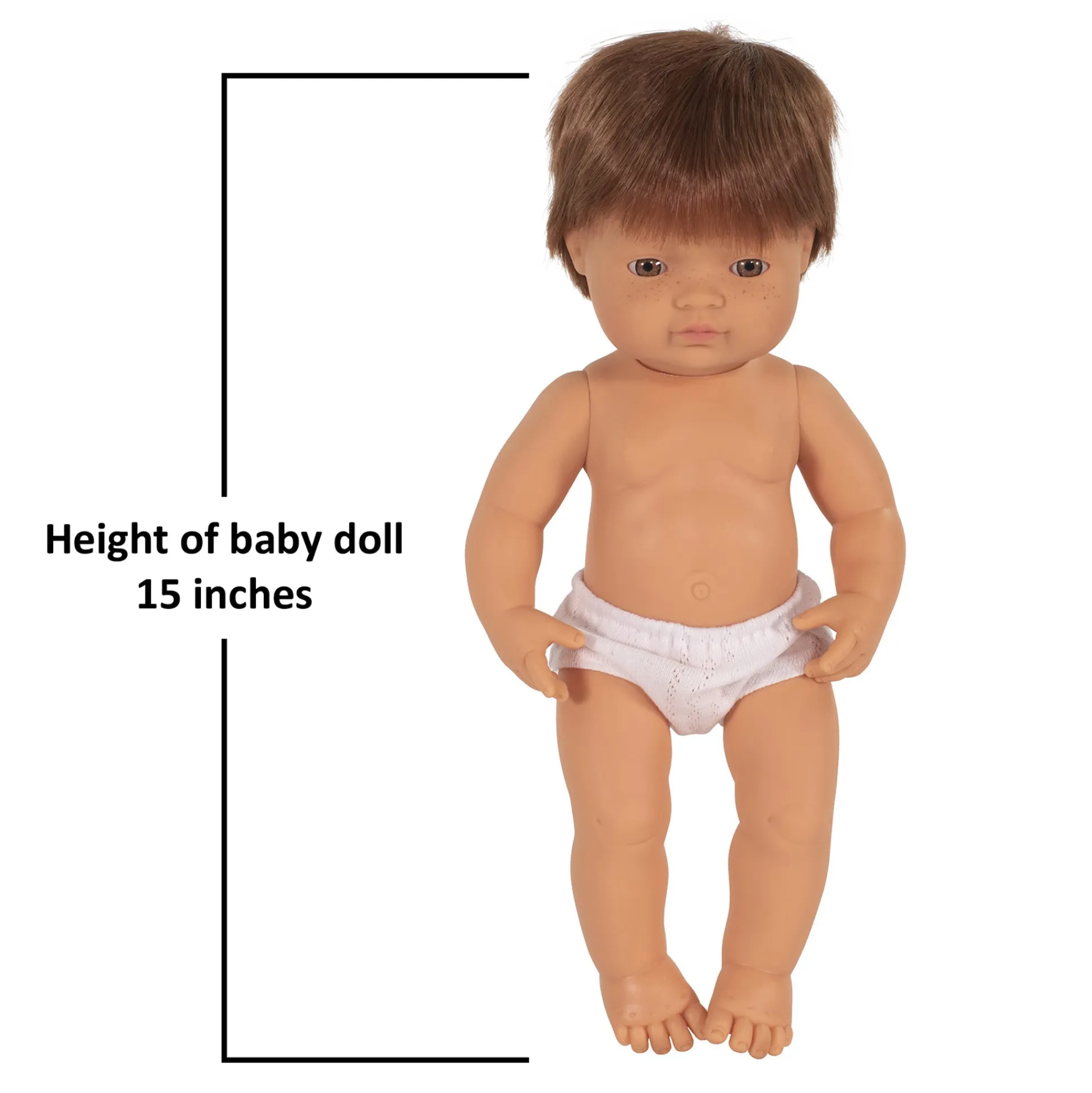 Educators Resource Miniland 15 inch Baby Doll - Red Hair* Baby Dolls|Stuffed Animals & Plush Toys