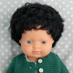 Educators Resource Miniland 15 inch Curly Haired Baby Doll with Underwear* Social & Emotional Skills|Baby Dolls