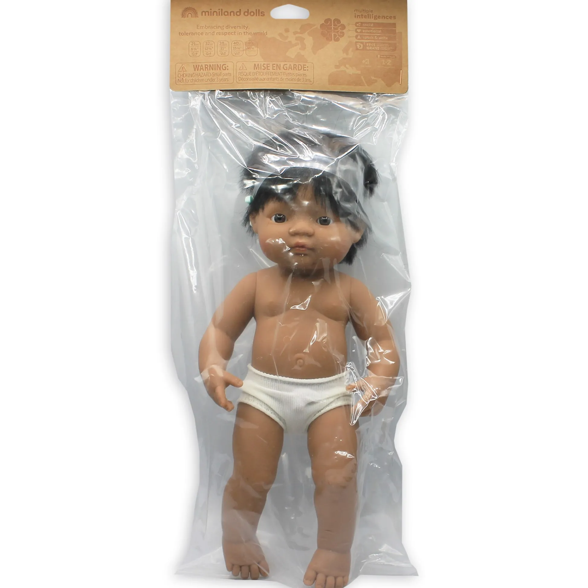 Educators Resource Miniland 15 inch Playmate Doll with Hearing Aid - Embracing Diversity* Rag Dolls|Stuffed Animals & Plush Toys